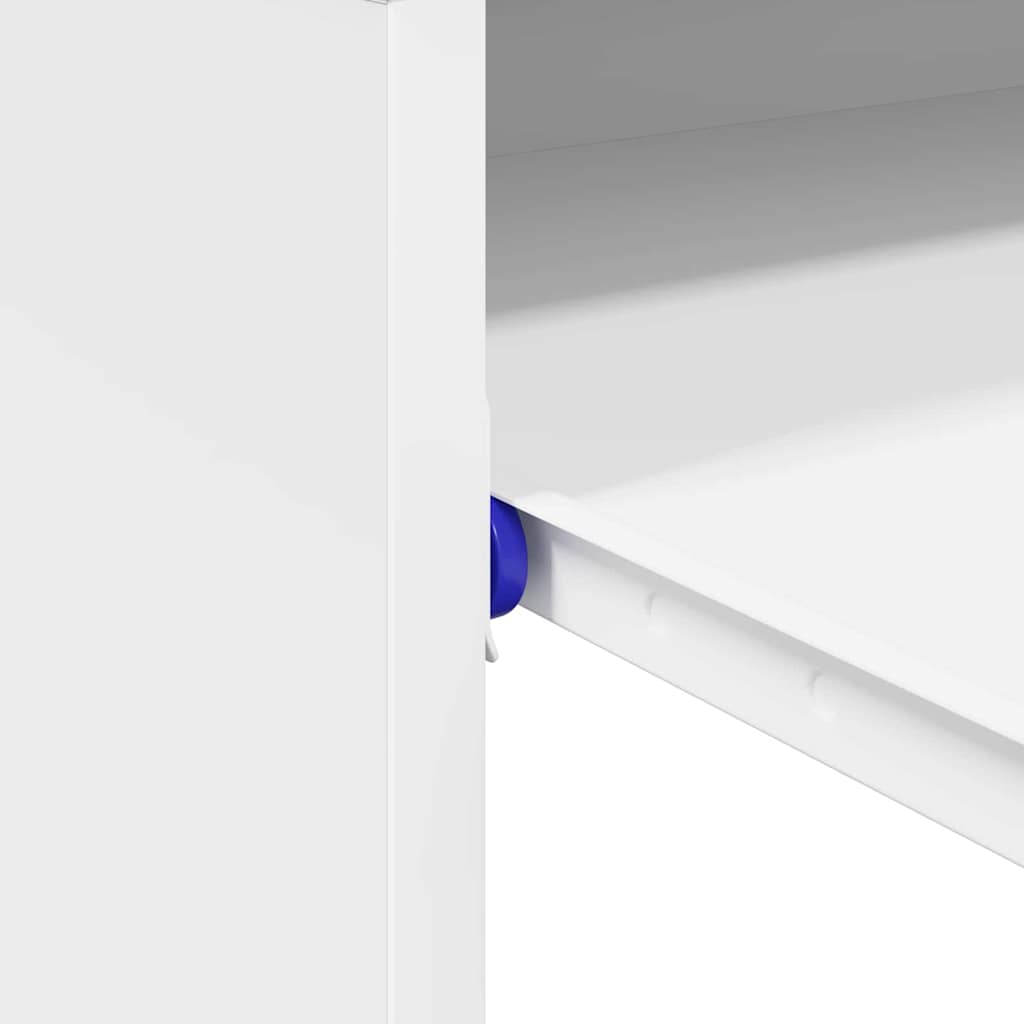 vidaXL Γραφείο με ράφι Λευκό 77,5 x 43 x 79 εκ Επεξεργασμένο ξύλο