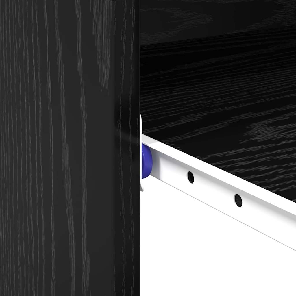 vidaXL Γραφείο με ράφι Μαύρη δρυς 77,5 x 43 x 79 εκ Επεξεργασμένο ξύλο