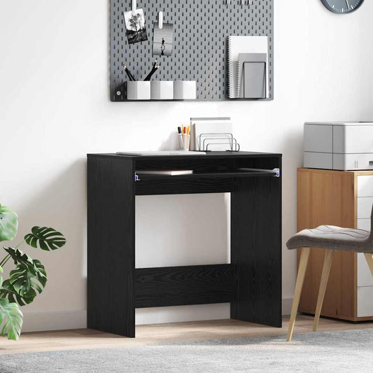 vidaXL Γραφείο Μαύρη Οξυά Επεξεργασμένο Ξύλο 77.5 x 43 x 79 εκ.