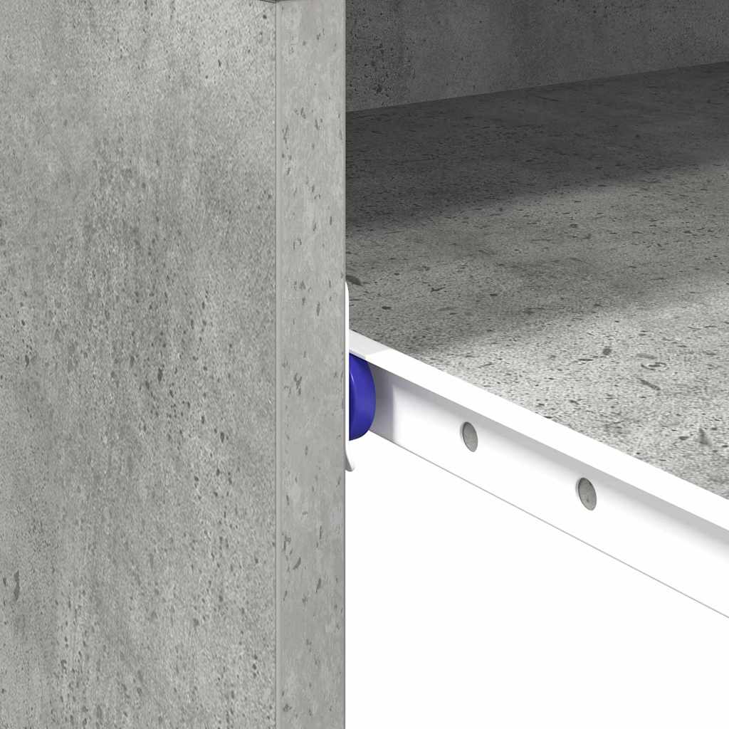 vidaXL Γραφείο με ράφι Γκρι 77,5 x 43 x 79 εκ Επεξεργασμένο ξύλο