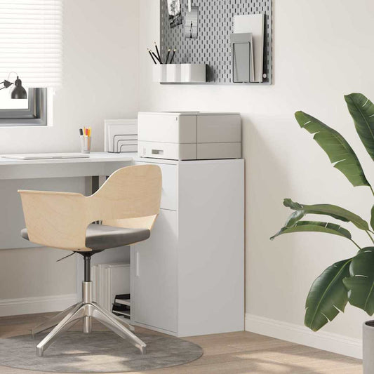 vidaXL Πλαϊνό γραφείο Λευκό 38 x 34,5 x 75 εκ Επεξεργασμένο ξύλο