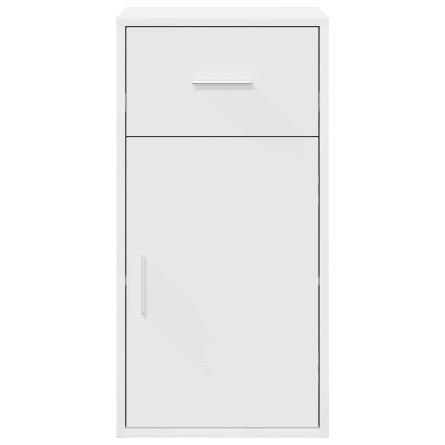 vidaXL Πλαϊνό γραφείο με συρτάρι Λευκό 38 x 34 x 75 εκ