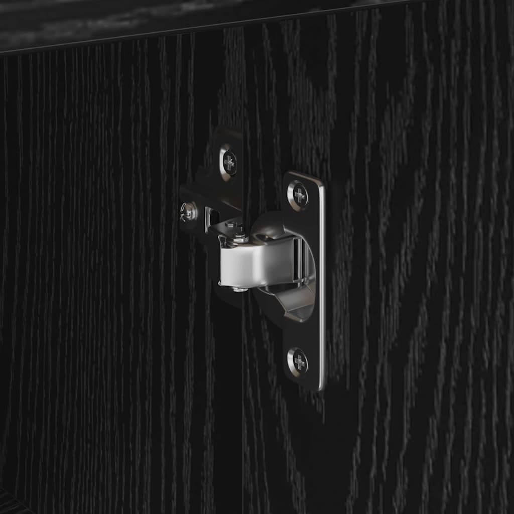 vidaXL Πλαϊνό γραφείο Μαύρη δρυς 38 x 34,5 x 75 εκ Επεξεργασμένο ξύλο