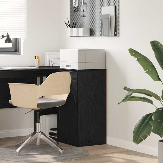 vidaXL Πλαϊνό γραφείο Μαύρη δρυς 38 x 34,5 x 75 εκ Επεξεργασμένο ξύλο