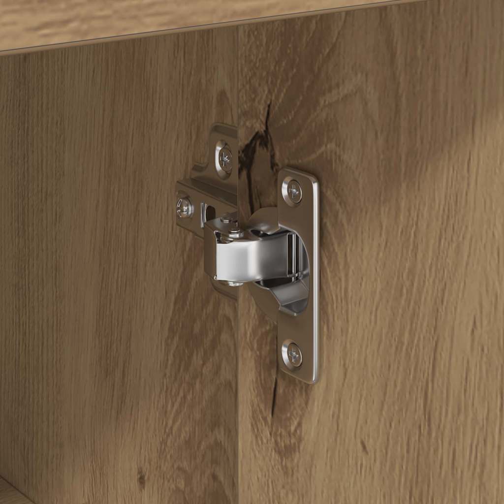 vidaXL Πλαϊνό γραφείο με συρτάρι artisan δρυς 38 x 34,5 x 75 εκ