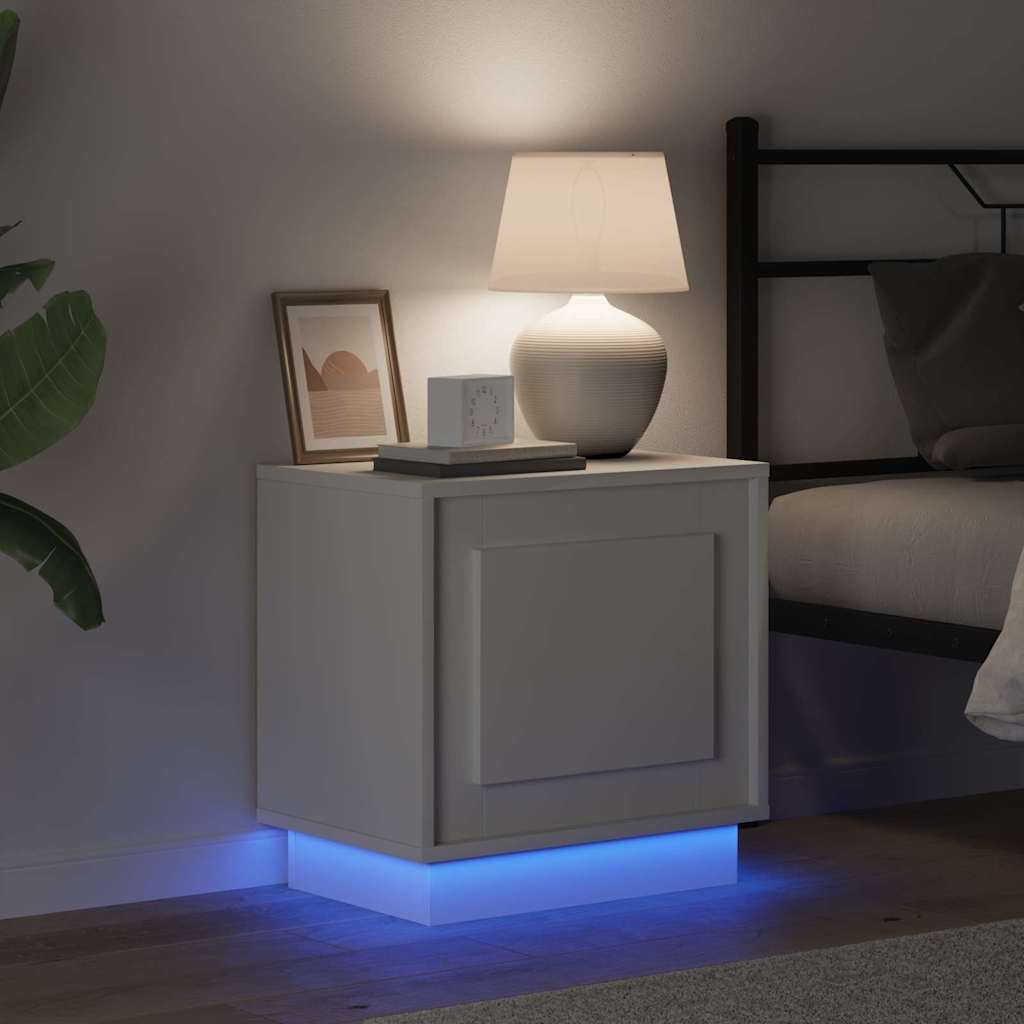 vidaXL Κομοδίνο με Λευκό 44 x 34.5 x 45 εκ Επεξεργασμένο ξύλο