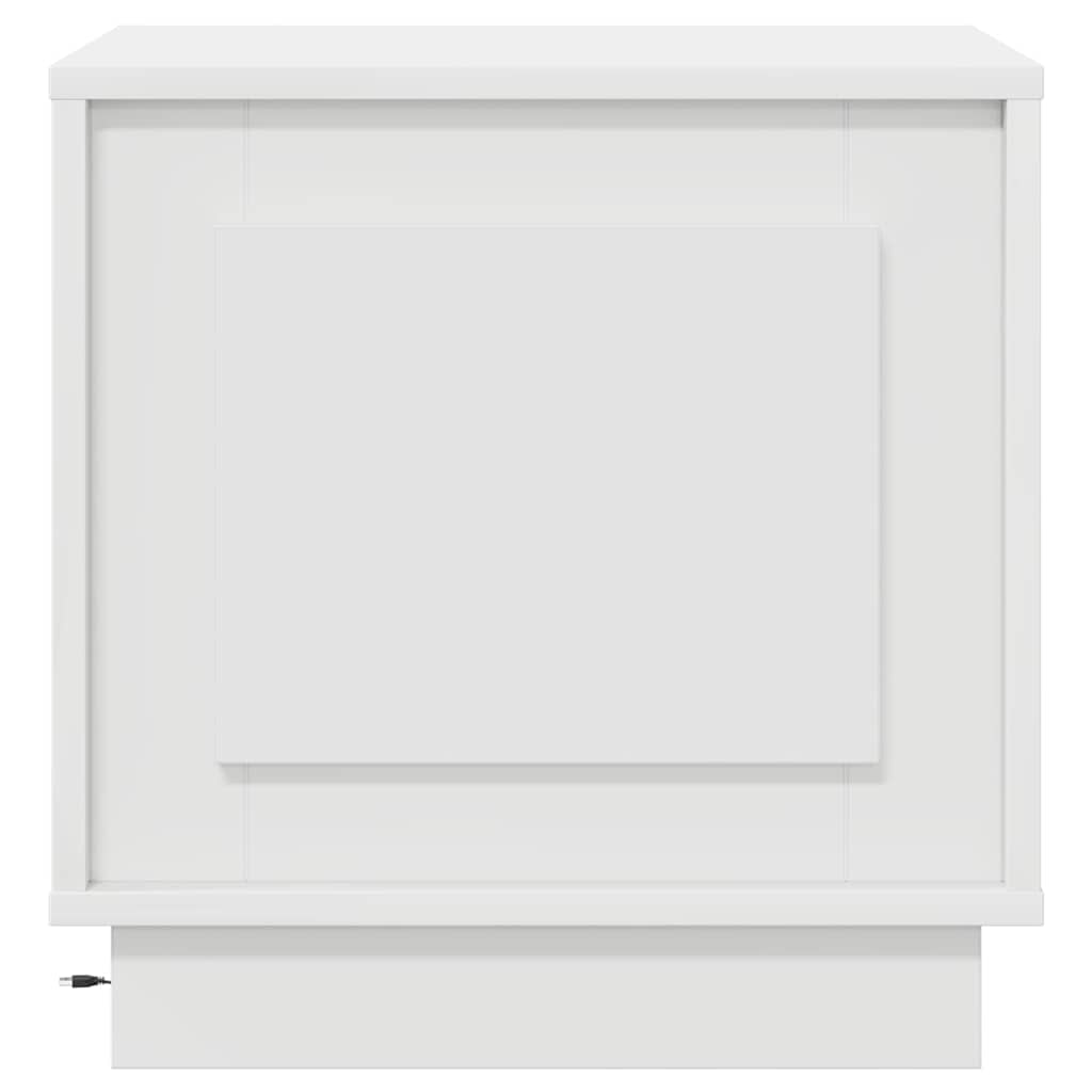 vidaXL Κομοδίνο με 2 pcs Λευκό 44 x 34.5 x 45 εκ Επεξεργασμένο ξύλο