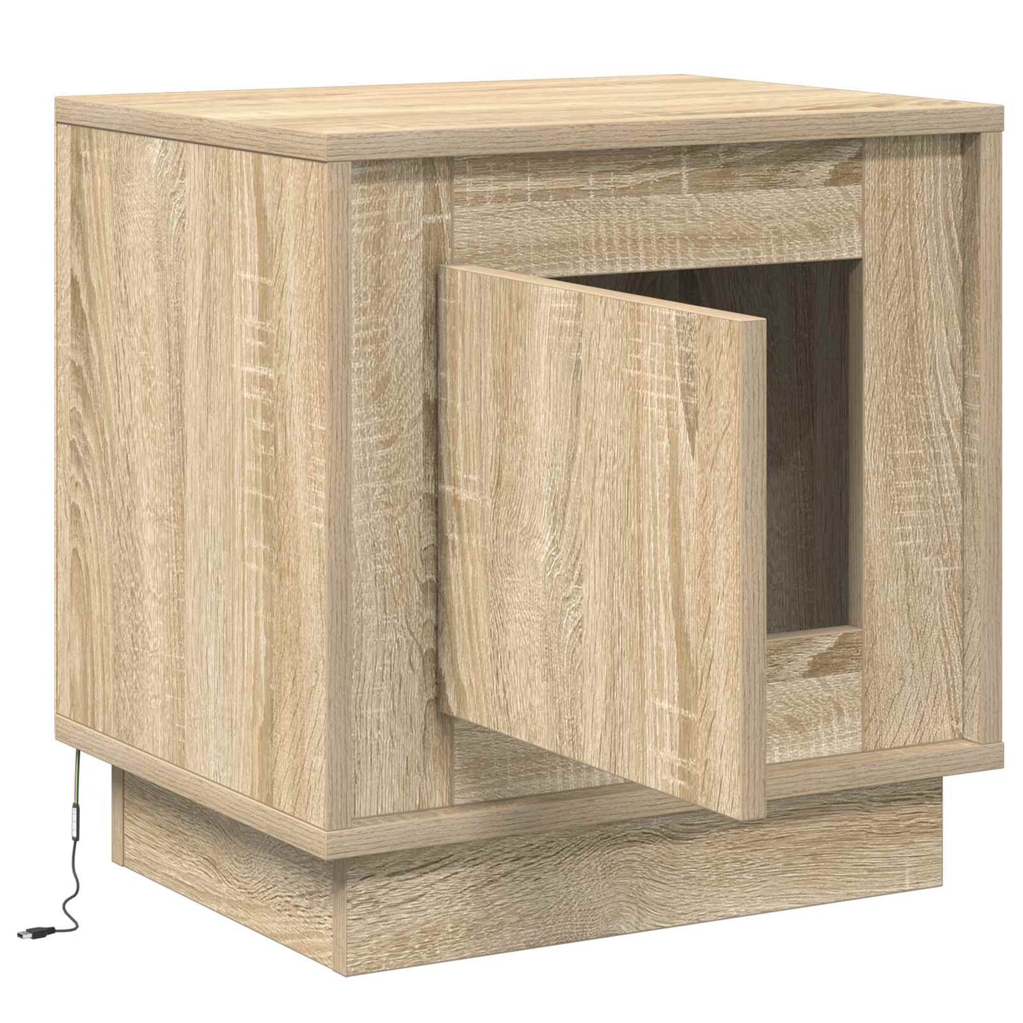 vidaXL Κομοδίνο Δρύς Sonoma 44 x 34,5 x 45 εκ Επεξεργασμένο Ξύλο