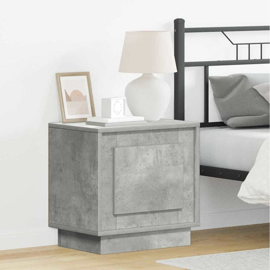 vidaXL Κομοδίνο Σκυρόδεμα Γκρι 44 x 34,5 x 45 εκ Επεξεργασμένο Ξύλο
