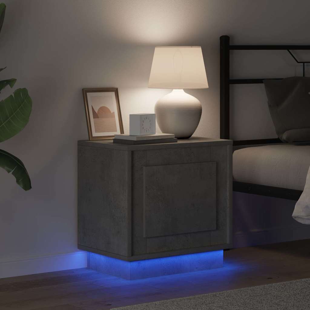 vidaXL Κομοδίνο με 2 pcs Γκρι σκυροδέματος 44 x 34.5 x 45 εκ