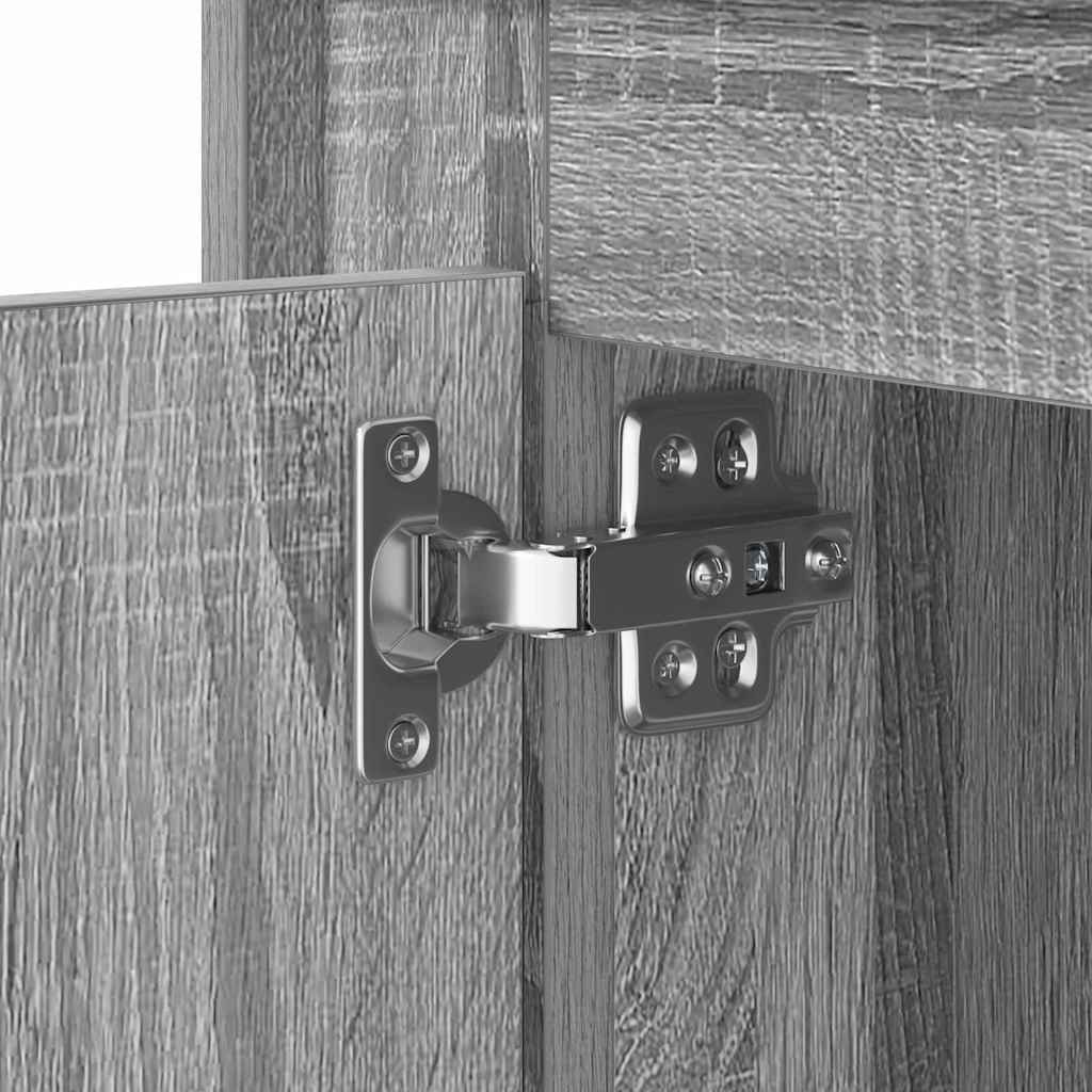 vidaXL Κομοδίνο με Γκρι 44 x 34.5 x 45 εκ Επεξεργασμένο ξύλο