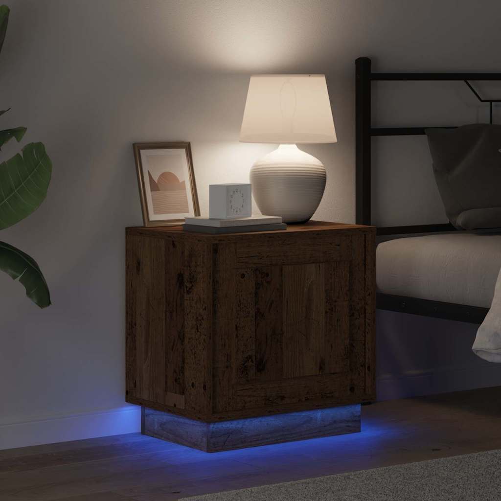 vidaXL Κομοδίνο 2 pcs Παλαιό ξύλο 44 x 34.5 x 45 εκ Επεξεργασμένο ξύλο