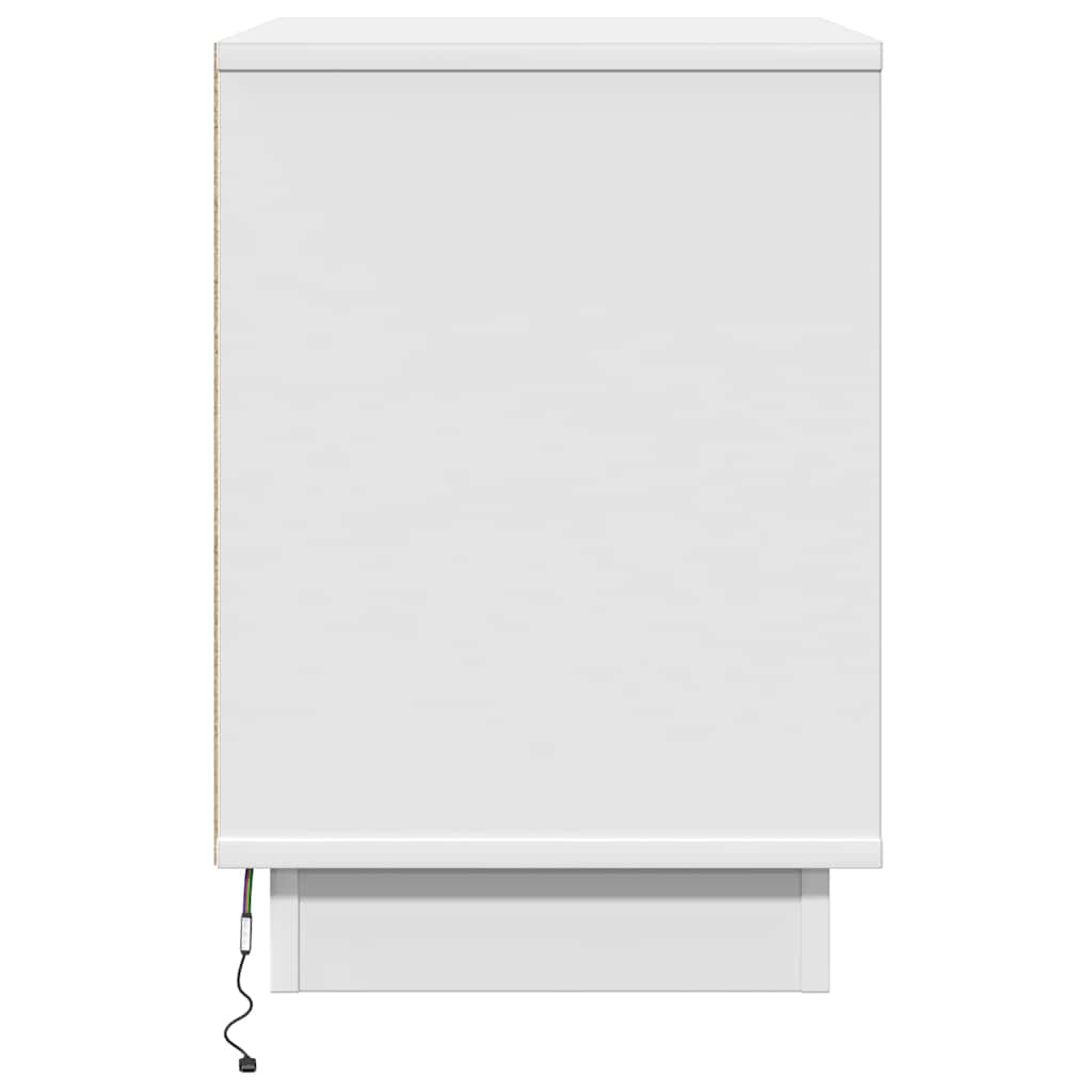 vidaXL Κομοδίνο με συρτάρι Λευκό 50 x 34,5 x 50 εκ. Επεξεργασμένο ξύλο