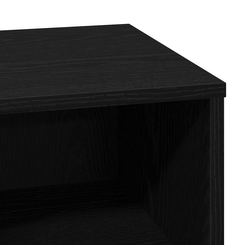 vidaXL Κομοδίνο με συρτάρι Μαύρο 50 x 34.5 x 50 εκ. Επεξεργασμένο ξύλο