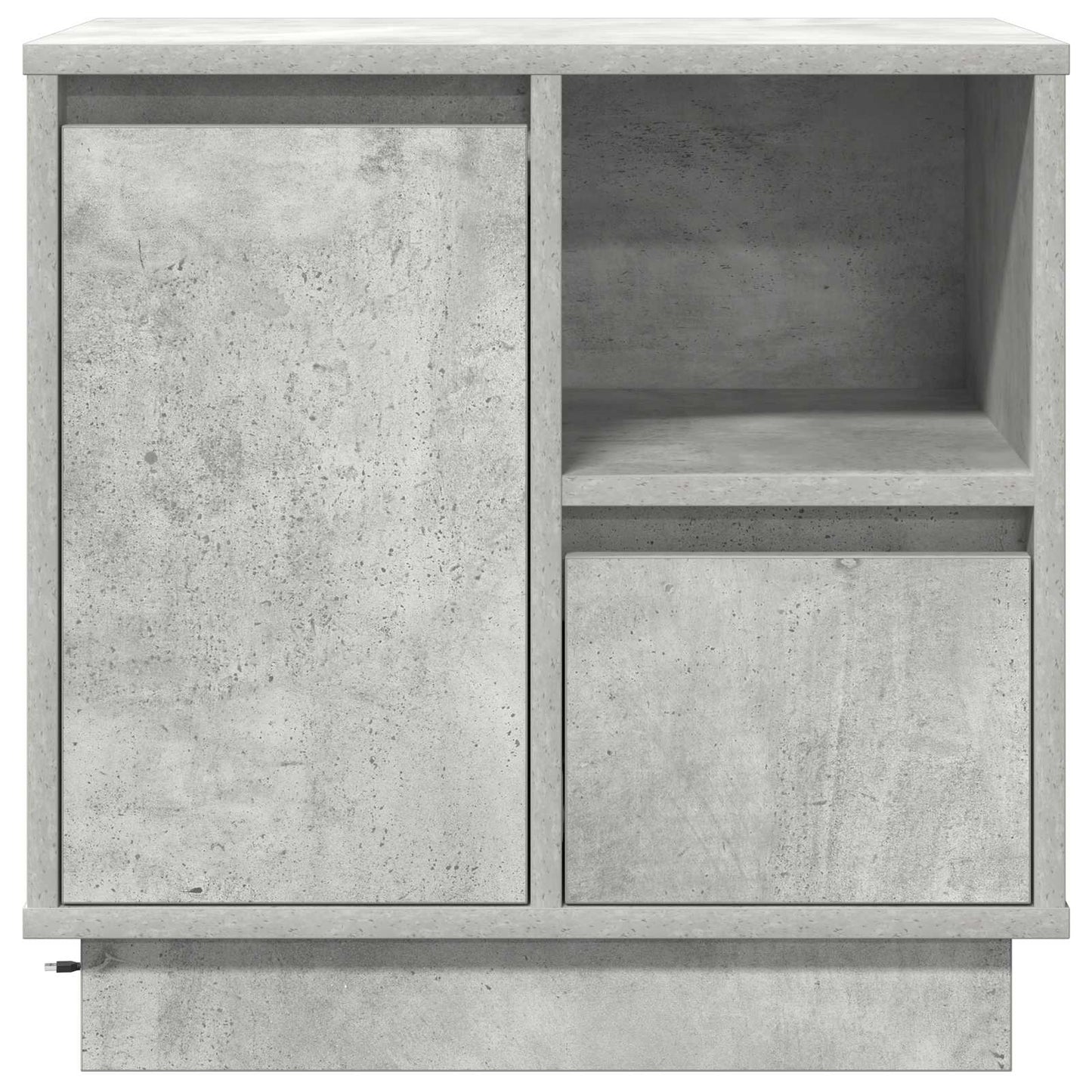 vidaXL Κομοδίνο με συρτάρι 2 pcs Γκρι σκυροδέματος 50 x 34.5 x 50 εκ.