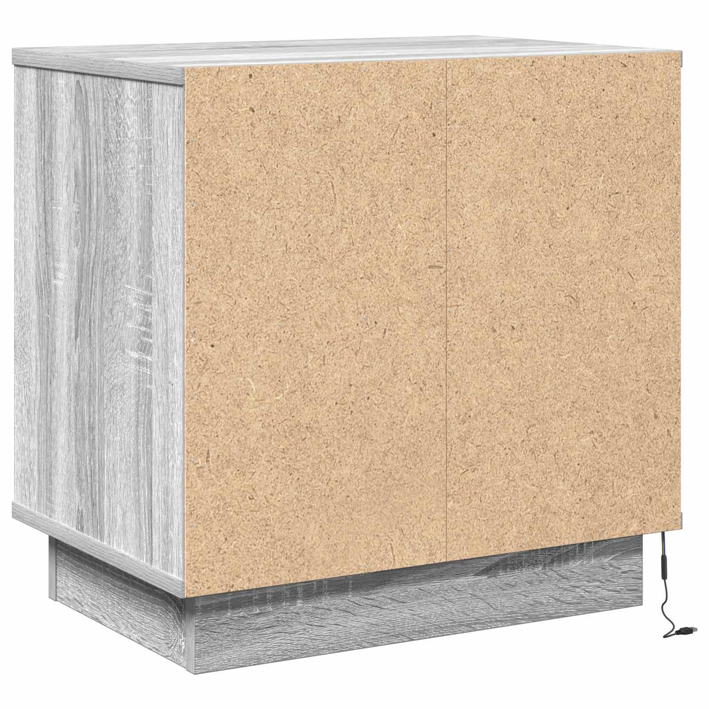 vidaXL Κομοδίνο με 2 pcs Γκρι 50 x 34.5 x 50 εκ. Επεξεργασμένο ξύλο