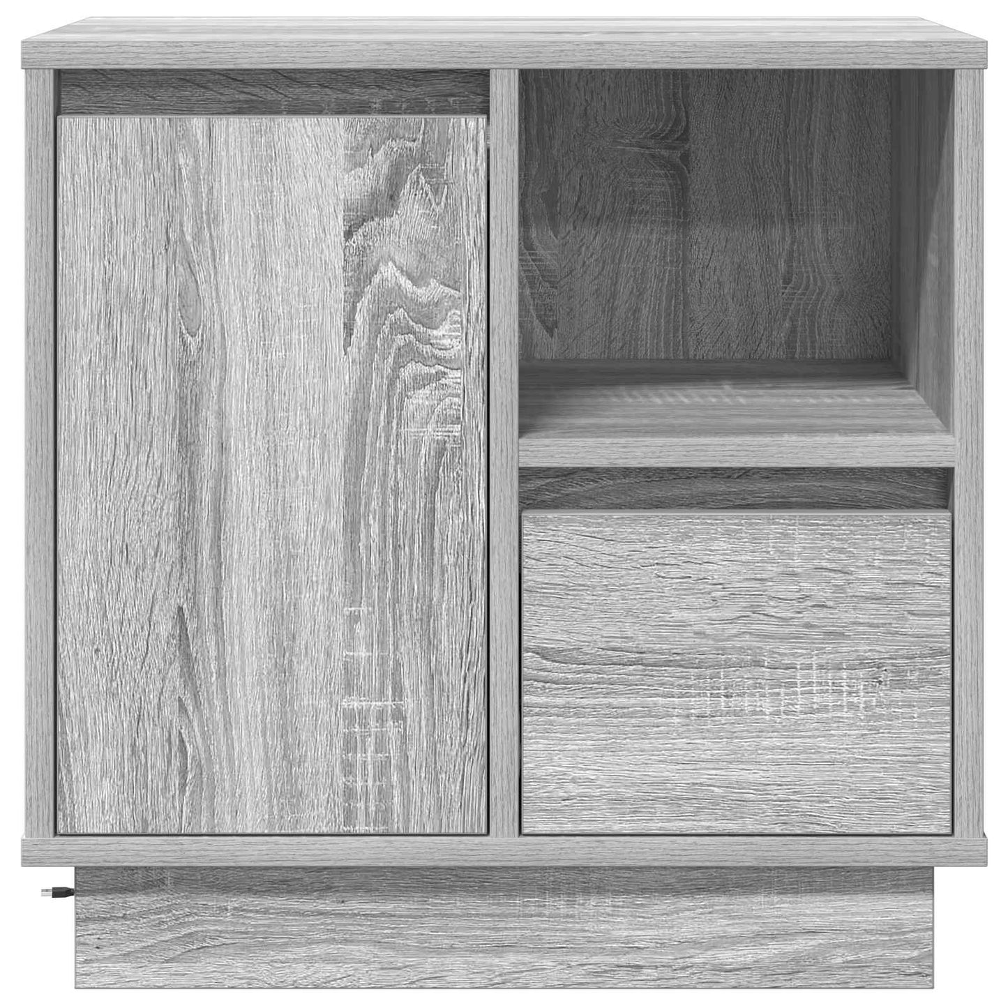 vidaXL Κομοδίνο με 2 pcs Γκρι 50 x 34.5 x 50 εκ. Επεξεργασμένο ξύλο
