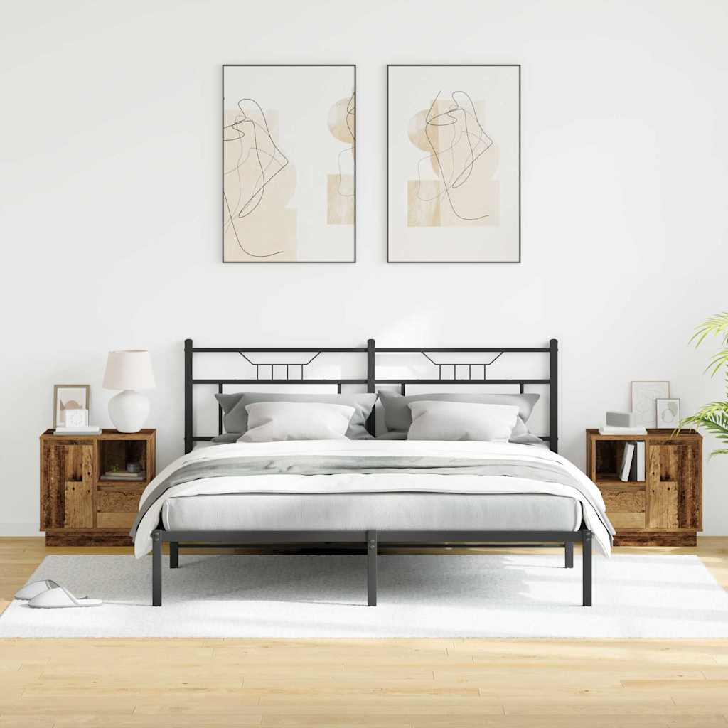 vidaXL Κομοδίνο 2 pcs Παλιό Ξύλο 50 x 34.5 x 50 εκ. Επεξεργασμένο ξύλο