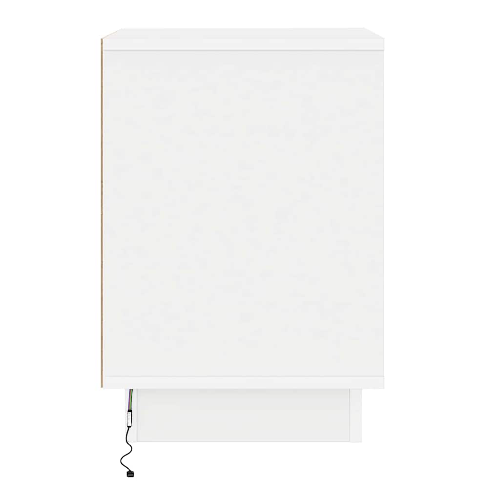 vidaXL Κομοδίνο με Λευκό 39 x 34.5 x 50 εκ. Επεξεργασμένο ξύλο