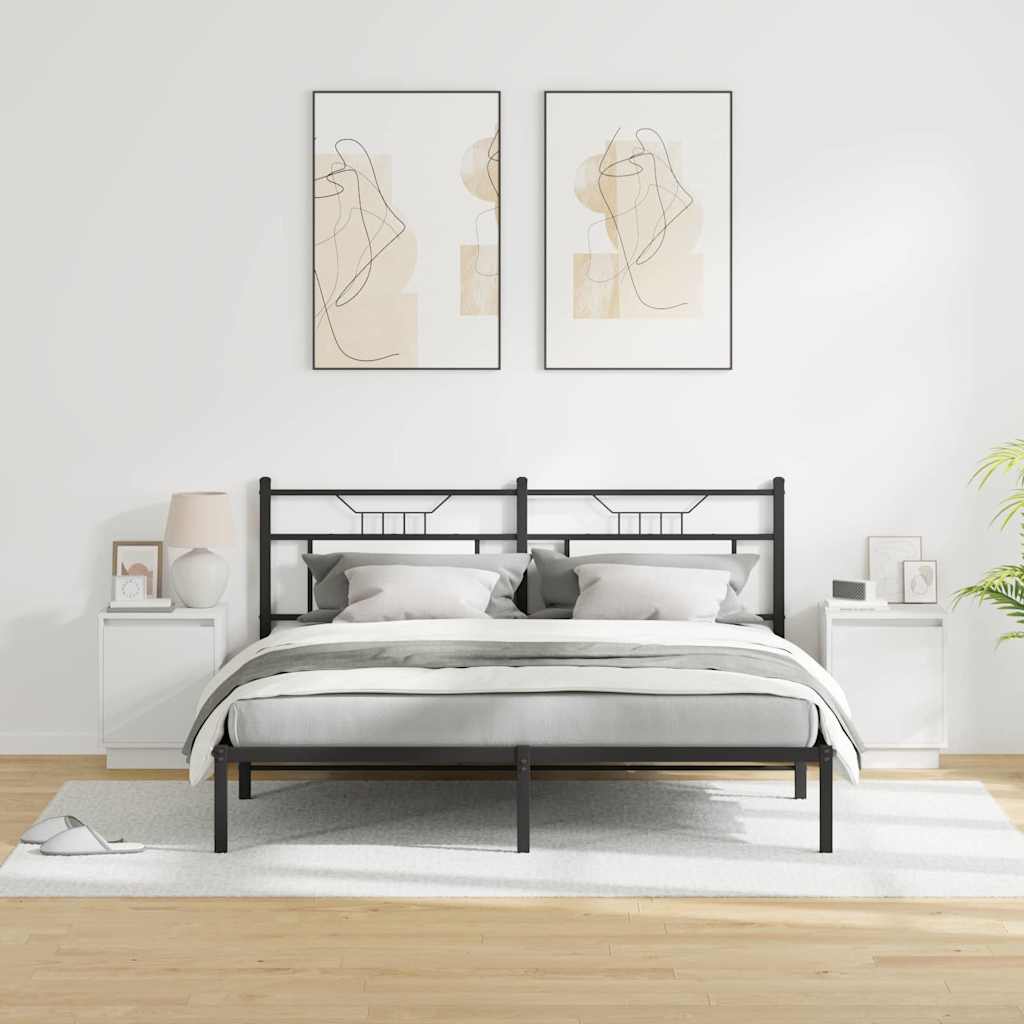 vidaXL Κομοδίνο με 2 pcs Λευκό 39 x 34.5 x 50 εκ. Επεξεργασμένο ξύλο