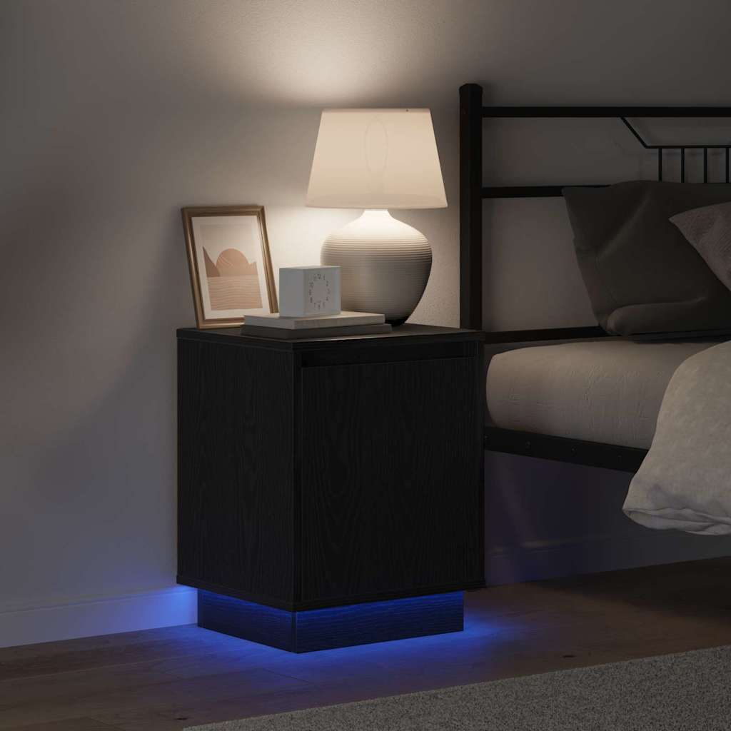 vidaXL Κομοδίνο με Μαύρο 39 x 34.5 x 50 εκ. Επεξεργασμένο ξύλο