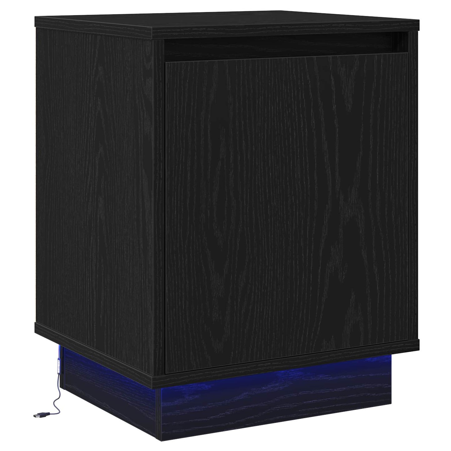 vidaXL Κομοδίνο με Μαύρο 39 x 34.5 x 50 εκ. Επεξεργασμένο ξύλο