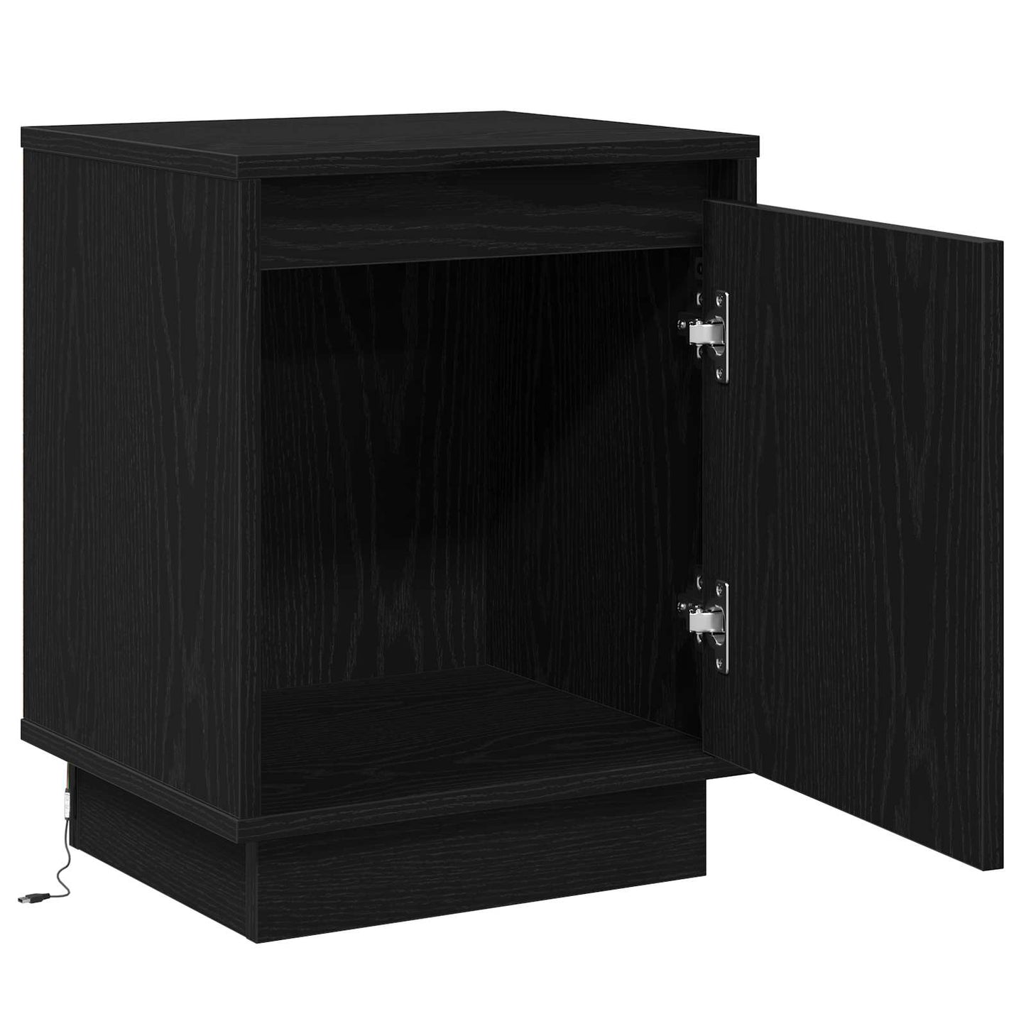 vidaXL Κομοδίνο με Μαύρο 39 x 34.5 x 50 εκ. Επεξεργασμένο ξύλο
