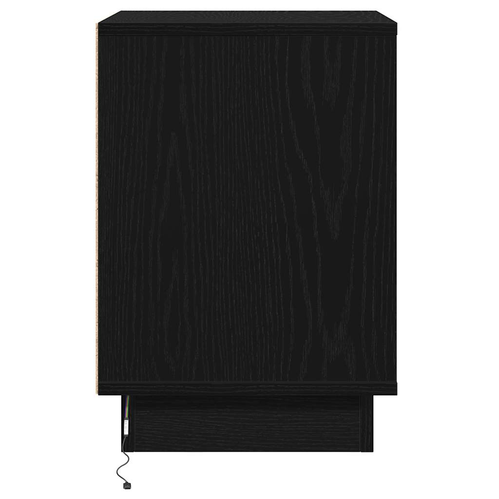 vidaXL Κομοδίνο με Μαύρο 39 x 34.5 x 50 εκ. Επεξεργασμένο ξύλο