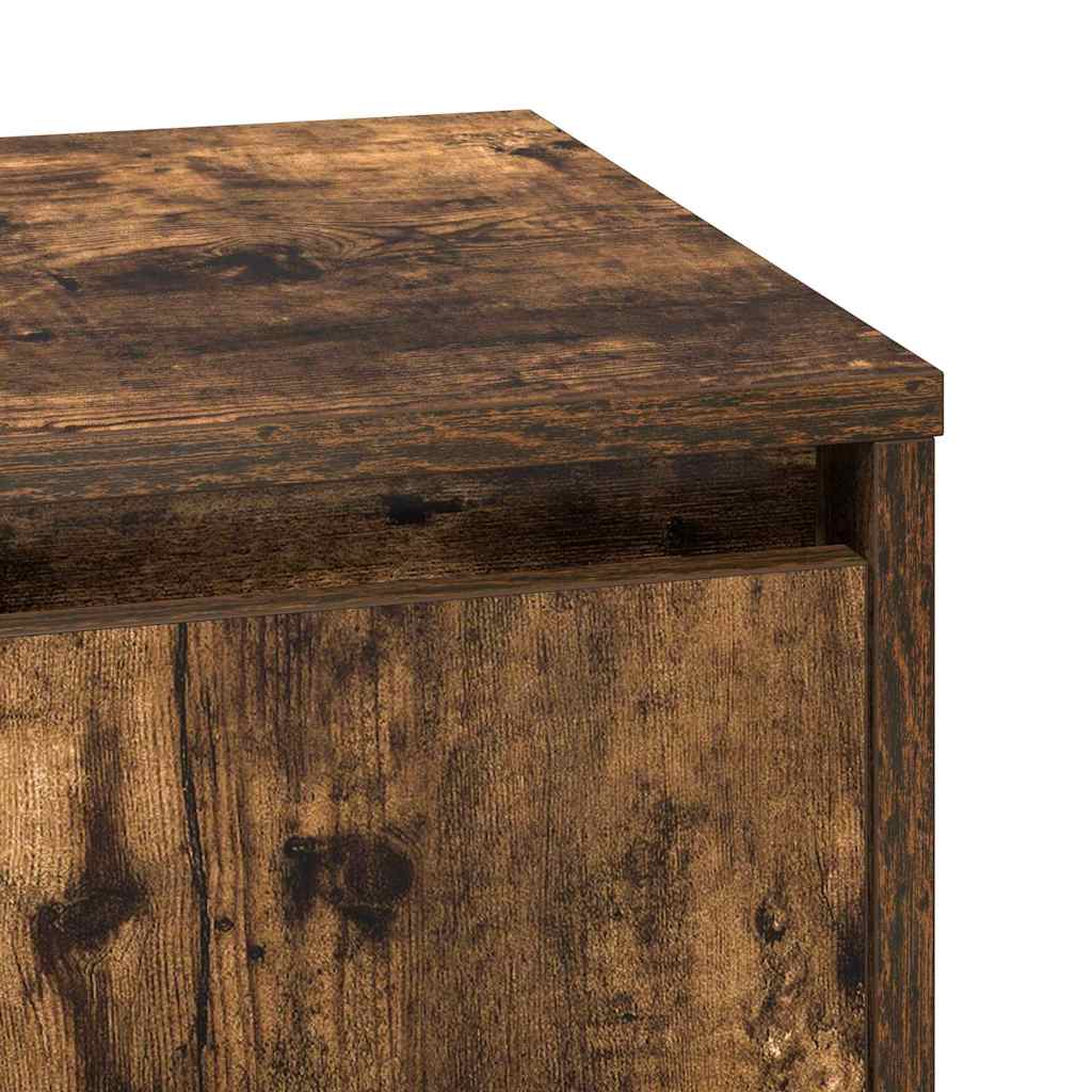 vidaXL Κομοδίνο με Καπνιστή δρυς 39 x 34.5 x 50 εκ. Επεξεργασμένο ξύλο