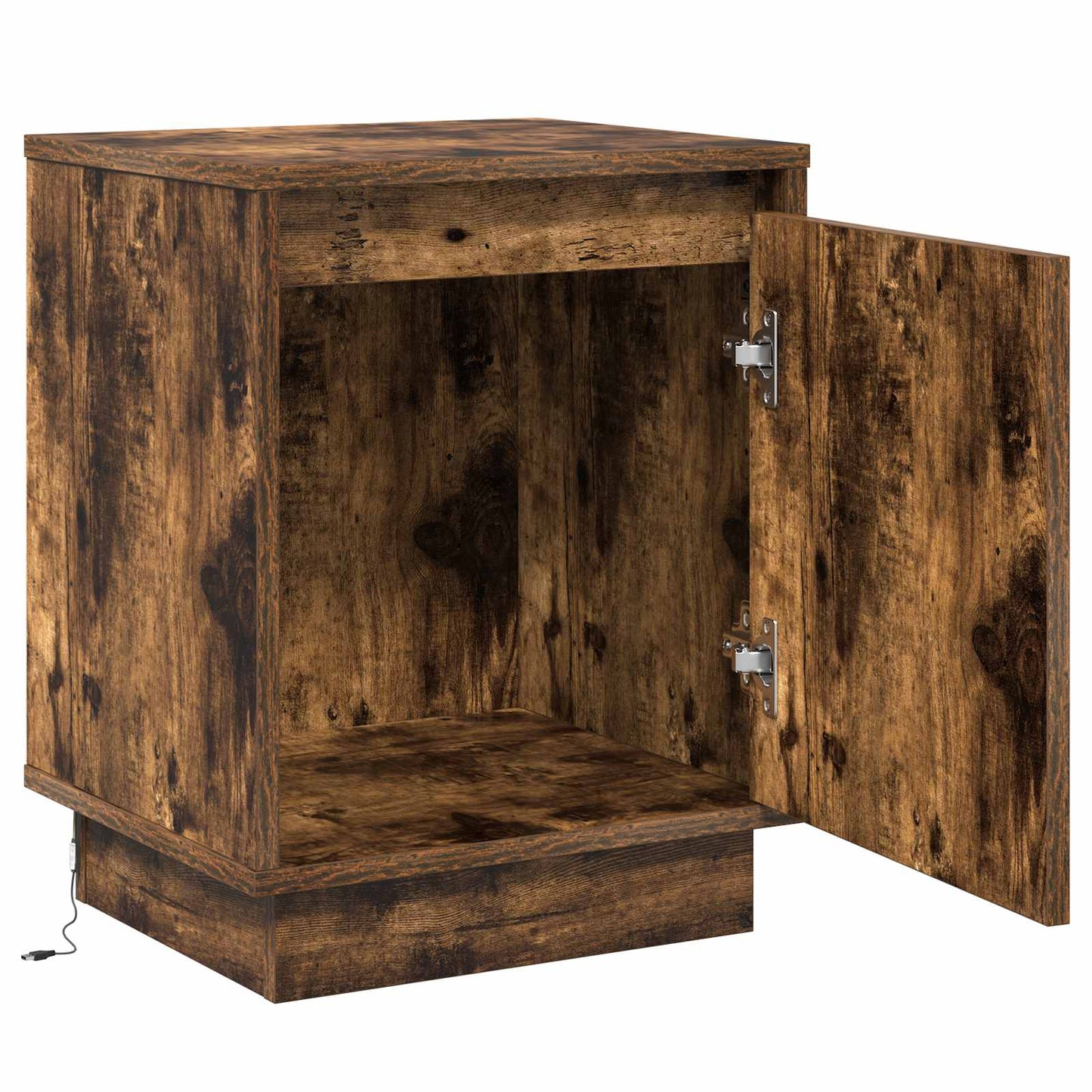 vidaXL Κομοδίνο με Καπνιστή δρυς 39 x 34.5 x 50 εκ. Επεξεργασμένο ξύλο