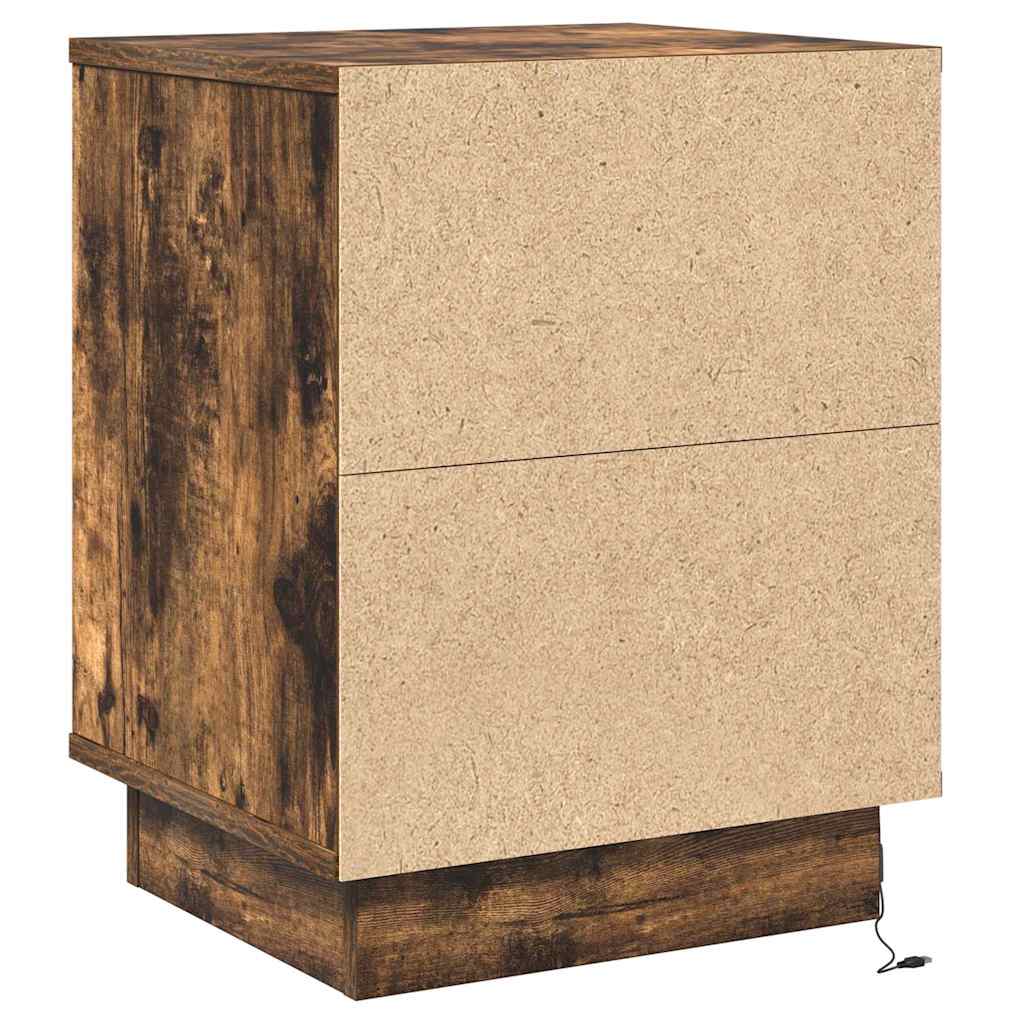 vidaXL Κομοδίνο με Καπνιστή δρυς 39 x 34.5 x 50 εκ. Επεξεργασμένο ξύλο