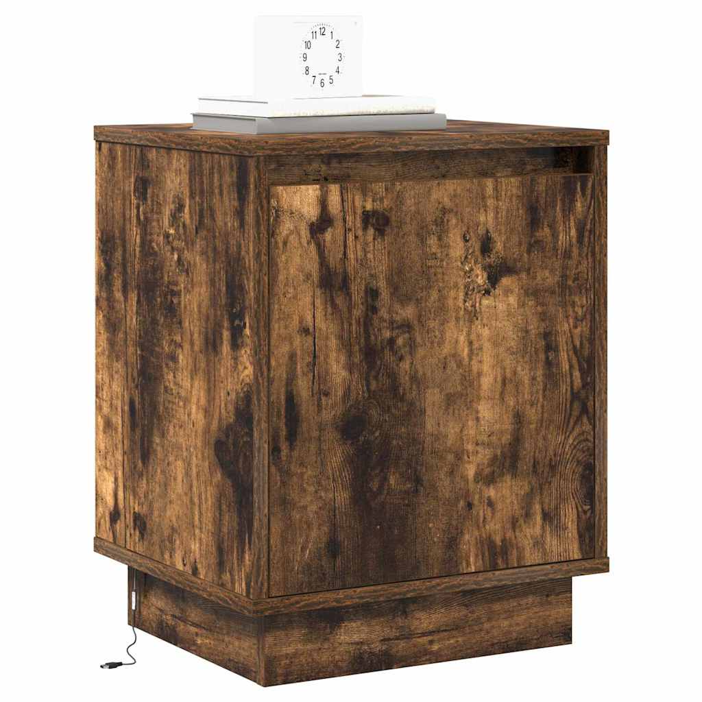 vidaXL Κομοδίνο με Καπνιστή δρυς 39 x 34.5 x 50 εκ. Επεξεργασμένο ξύλο