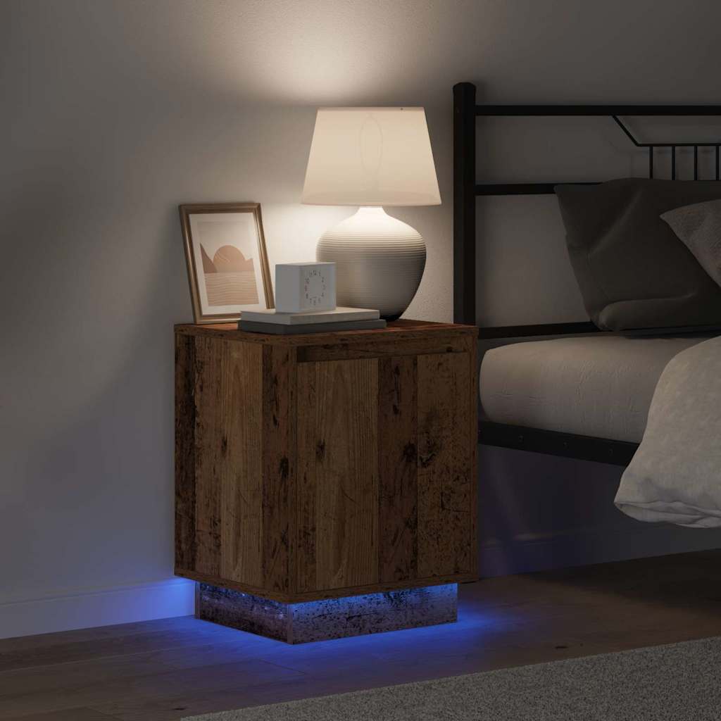 vidaXL Κομοδίνο με 2 pcs Παλαιό ξύλο 39 x 34.5 x 50 εκ.