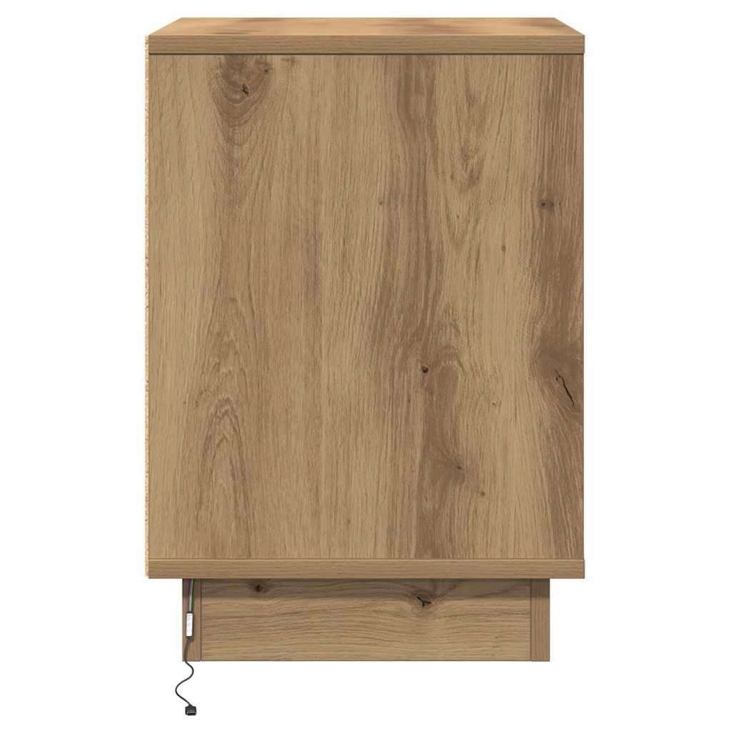 vidaXL Κομοδίνο με Artisan Oak 39 x 34.5 x 50 εκ. Επεξεργασμένο ξύλο