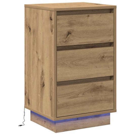 vidaXL Κομοδίνο Artisan Oak 39 x 34,5 x 65 εκ. Επεξεργασμένο ξύλο