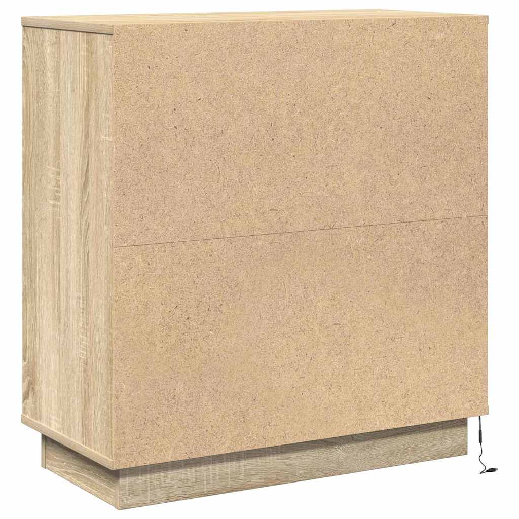 vidaXL Κομοδίνο Δρύς Sonoma 71 x 34,5 x 75 εκ. Επεξεργασμένο ξύλο