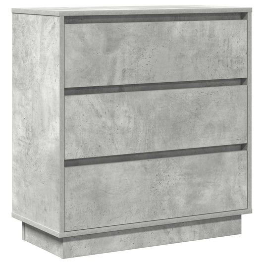 vidaXL Κομοδίνο Σκυρόδεμα Γκρι 71 x 34,5 x 75 εκ. Επεξεργασμένο ξύλο