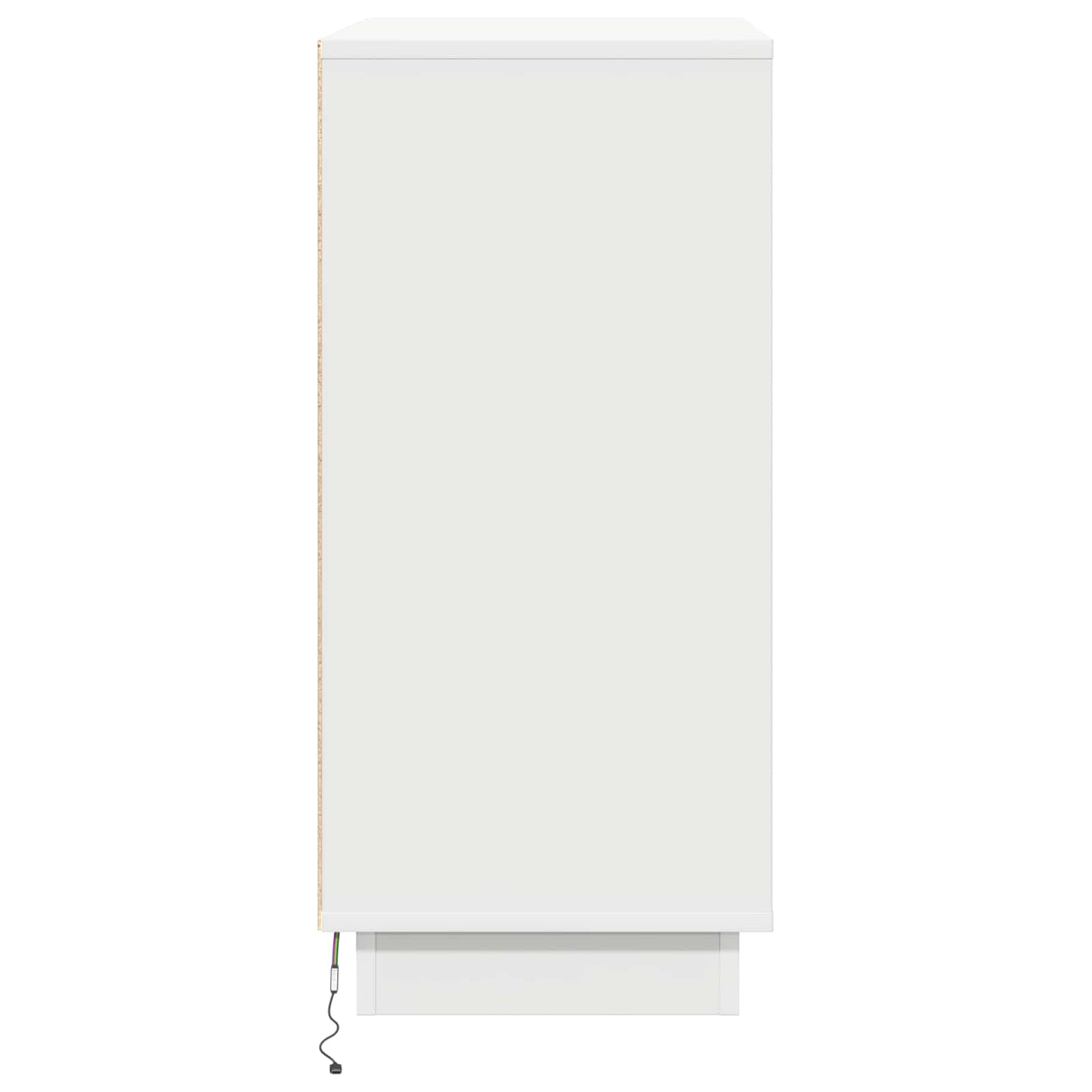 vidaXL Πλευρικό Τραπέζι LED Λευκό 71 x 34,5 x 75 εκ.