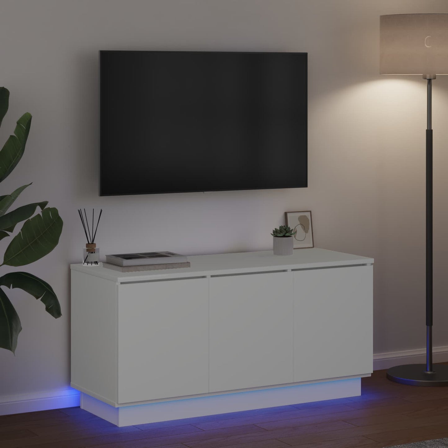 vidaXL Ντουλάπι TV 100 x 38 x 49 εκ. Λευκό Επεξεργασμένο Ξύλο