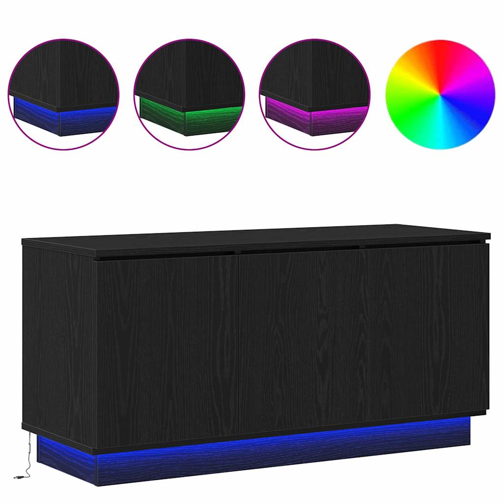 vidaXL Ντουλάπι TV Μαύρη Οξυά 100 x 38 x 49 εκ. Επεξεργασμένο ξύλο