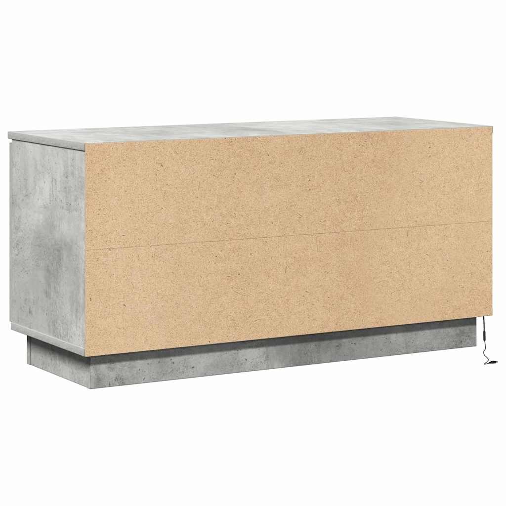vidaXL Ντουλάπι TV 100 x 38 x 49 εκ. Σκυρόδεμα Γκρι Επεξεργασμένο Ξύλο