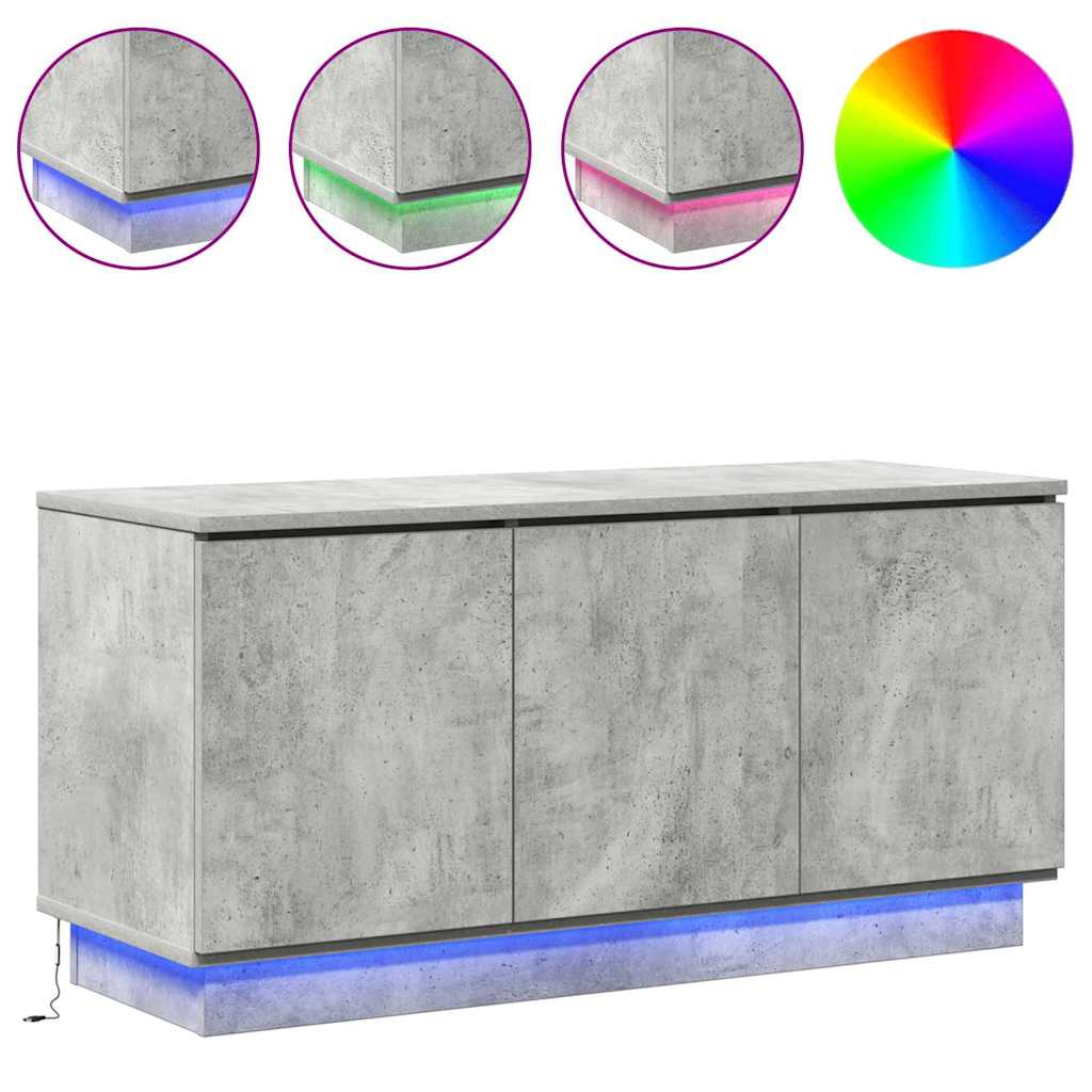 vidaXL Ντουλάπι TV 100 x 38 x 49 εκ. Σκυρόδεμα Γκρι Επεξεργασμένο Ξύλο