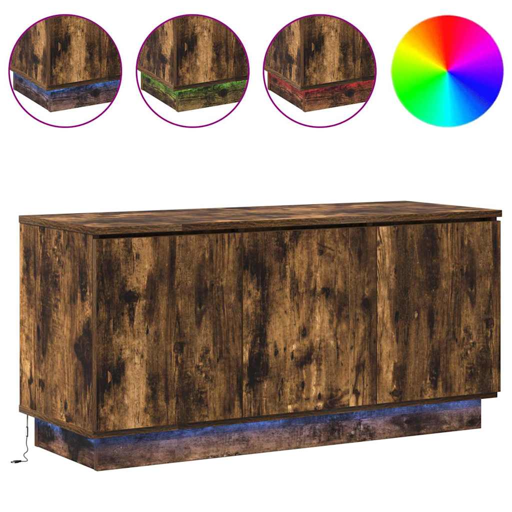 vidaXL Ντουλάπι TV Καπνιστό Δρύς 100 x 38 x 49 εκ. Επεξεργασμένο ξύλο