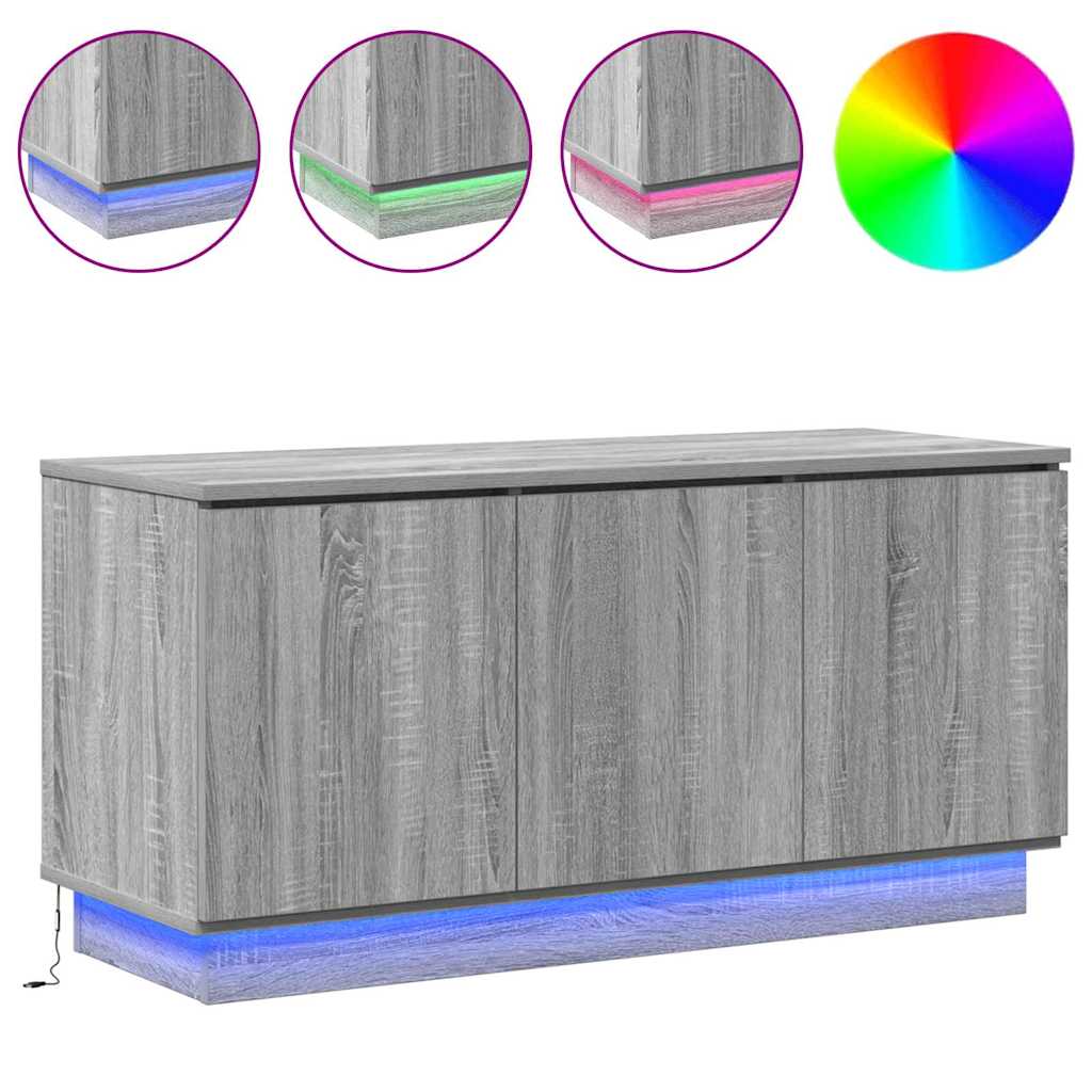 vidaXL Ντουλάπι TV Γκρίζο Σονομα 100 x 38 x 49 εκ. Επεξεργασμένο ξύλο