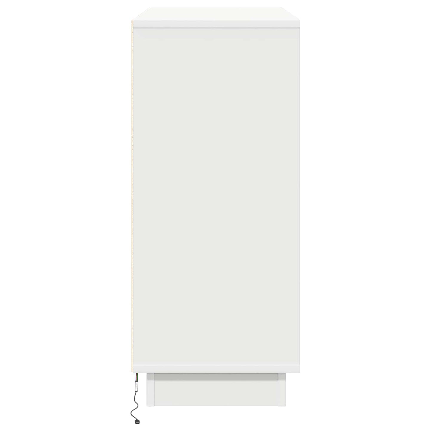 vidaXL Πλευρικό Τραπέζι LED Λευκό 90 x 32 x 75 εκ. Επεξεργασμένο ξύλο