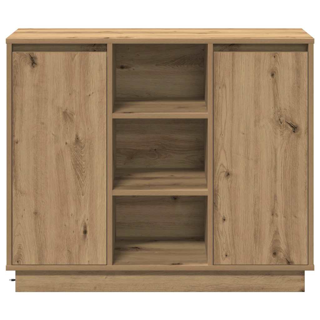 vidaXL Κομοδίνο με ράφι Artisan Oak 90 x 32 x 75 εκ Επεξεργασμένο ξύλο