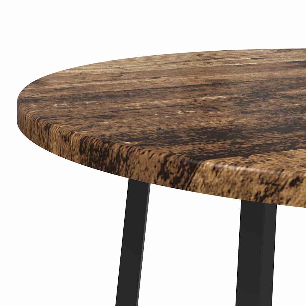 vidaXL Σετ βοηθητικά τραπεζάκια με ράφι 2 pcs Παλιό ξύλο και Μαύρο