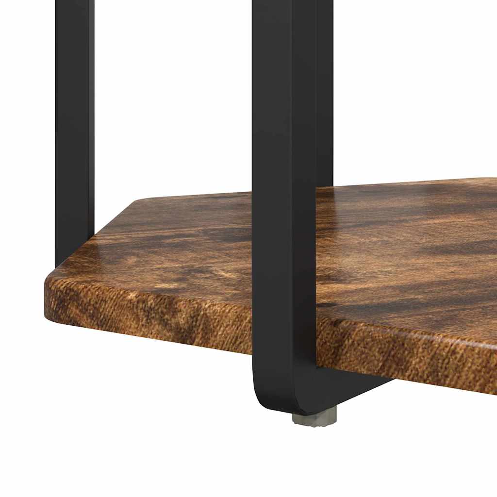 vidaXL Σετ βοηθητικά τραπεζάκια με ράφι 2 pcs Καφέ 50 x 50 x 50,5 cm