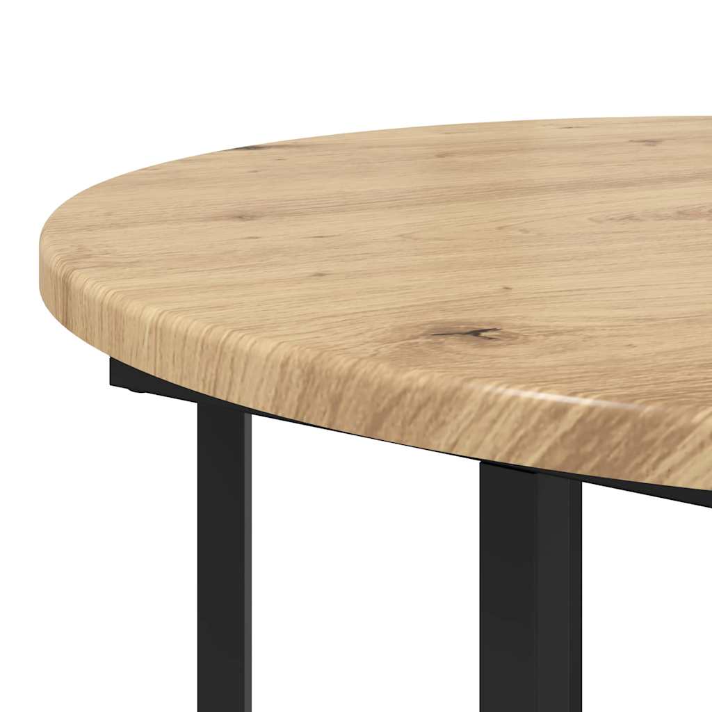 vidaXL Σετ βοηθητικά τραπεζάκια με ράφι 2 pcs Καφέ 50 x 50 x 50,5 cm