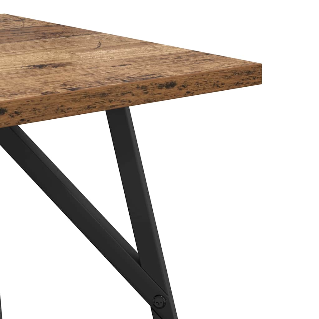 vidaXL Σετ βοηθητικά τραπεζάκια 2 pcs Παλιό ξύλο και Μαύρο